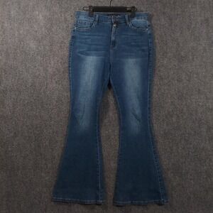 Flying Banana Flare Jeans Womens‎ 12M Blue Medium Wash Stretch Denim Regular Fit
